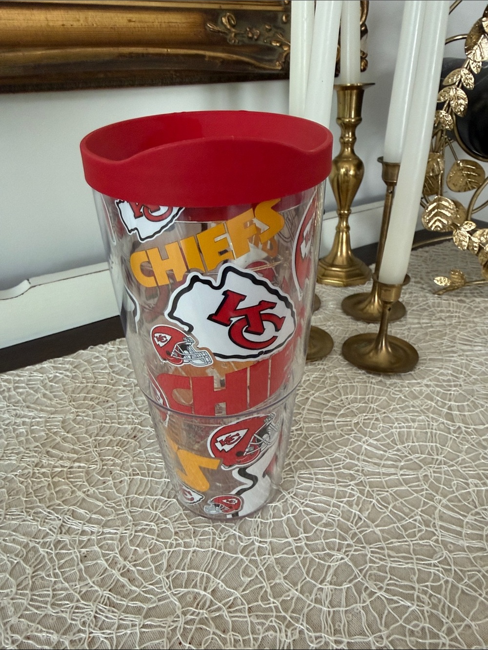 Kansas City Chiefs Insulated Tumbler with Red Lid - Trevis Cup
